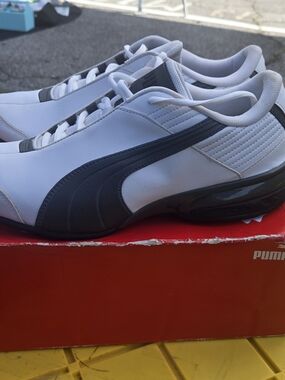 Puma Men’s White & Black Athletic Sneakers Size 12
